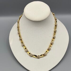 Fifth Avenue Collection (FAC) Goldtone Rhinestone Necklace w/Box JP389